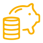 Sparschwein und Münzturm Icon